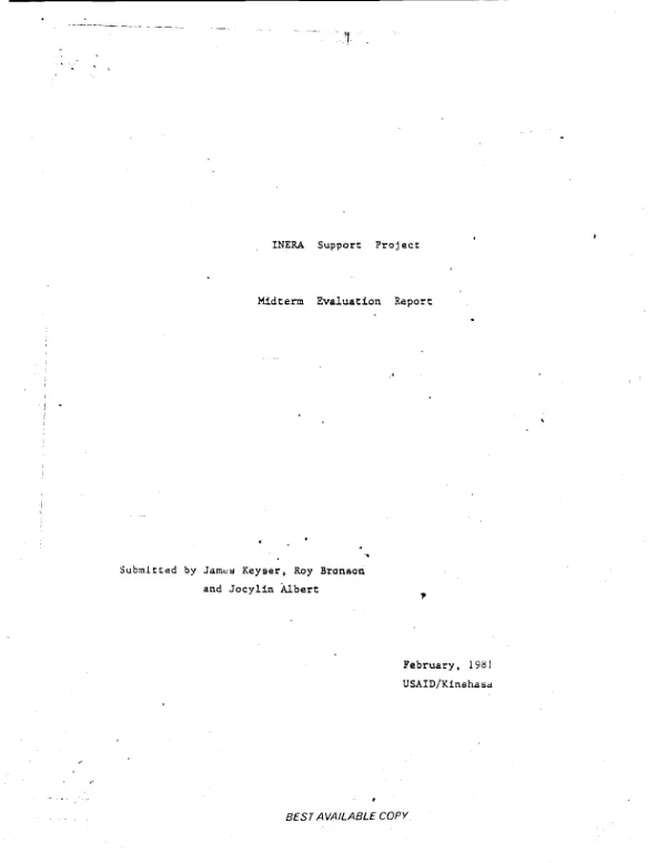 INERA support project; midterm evaluation report