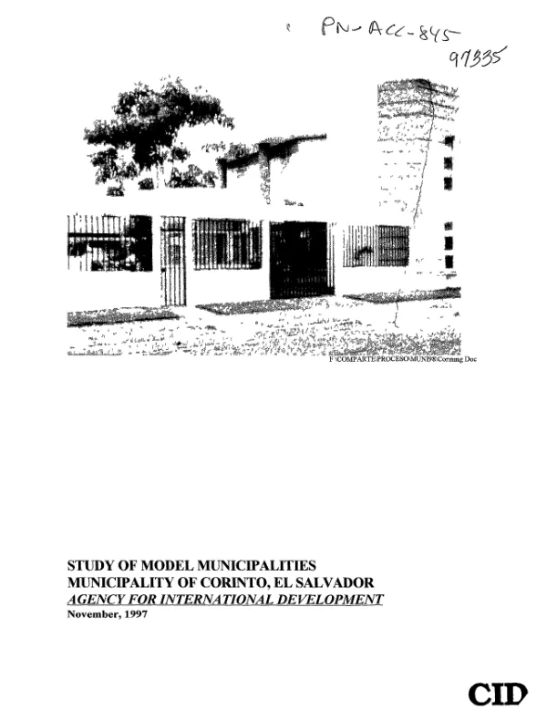 Study of model municipalities : municipality of Corinto, El Salvador