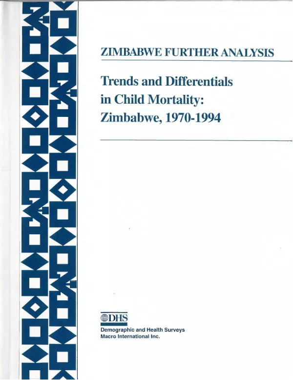 Trends and differentials in child mortality : Zimbabwe, 1970-1994