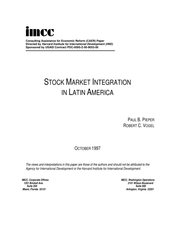 Stock market integration in Latin America