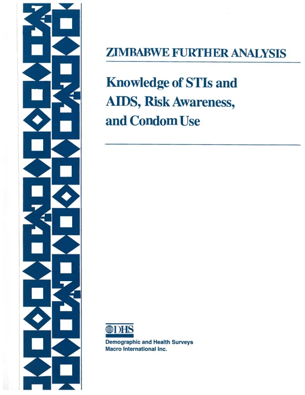 Knowledge of STIs and AIDS, risk awareness, and condom use