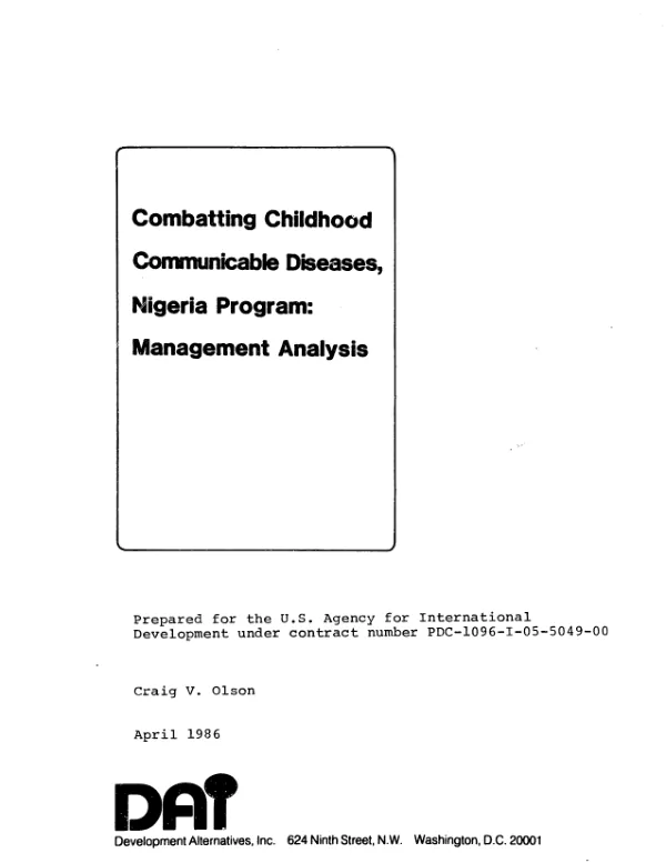 USAID/Niger programmatic closeout plan