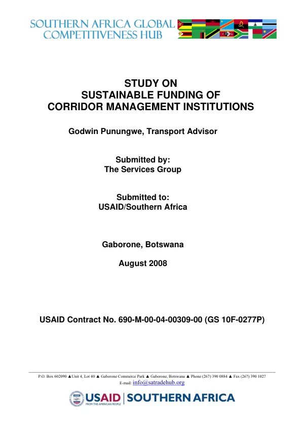 Subproject final report : planning for sustainability -- cooperating agency/non-governmental organization, December 1995-May 1997