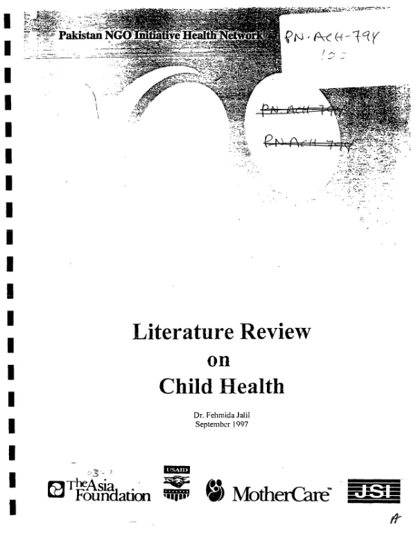Literature review on child health