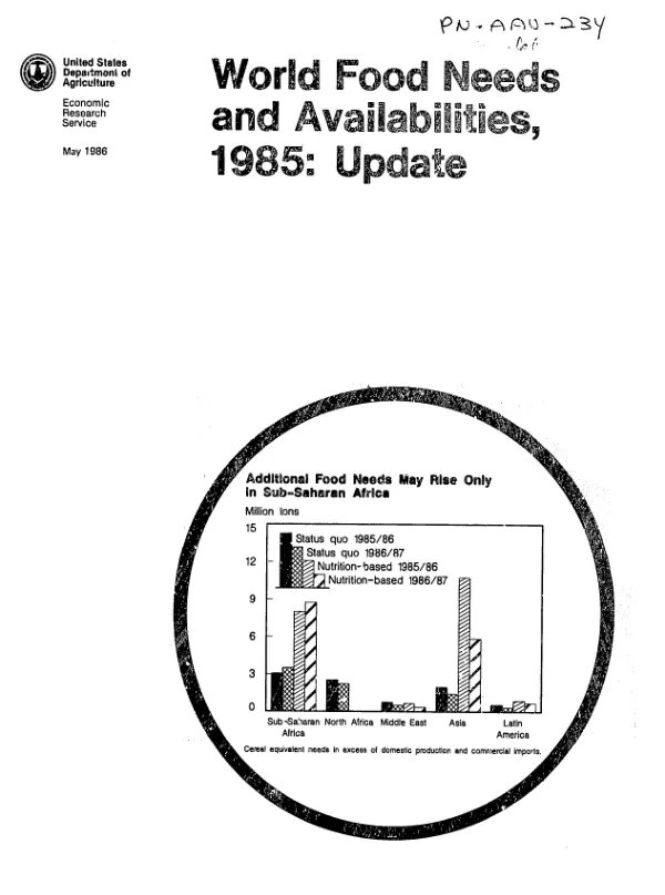World food needs and availabilities, 1985 : update
