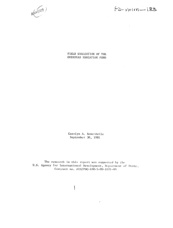 A review of U.S. assistance to the Maldives (1970-1992)