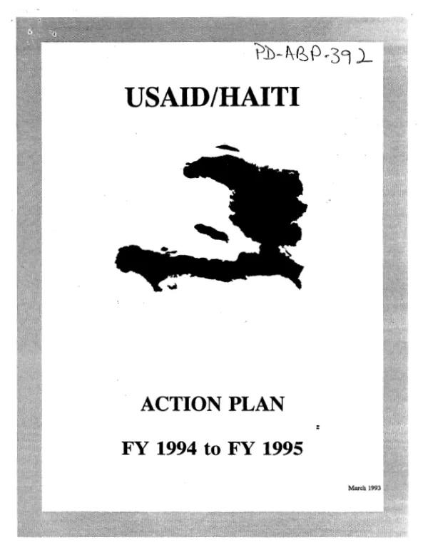 USAID/Haiti action plan FY 1994 to FY 1995