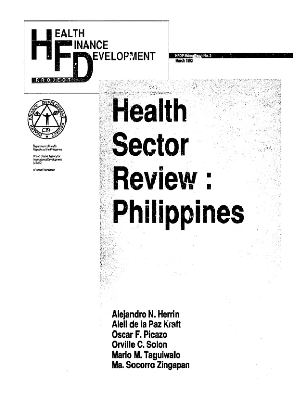 Health sector review : Philippines