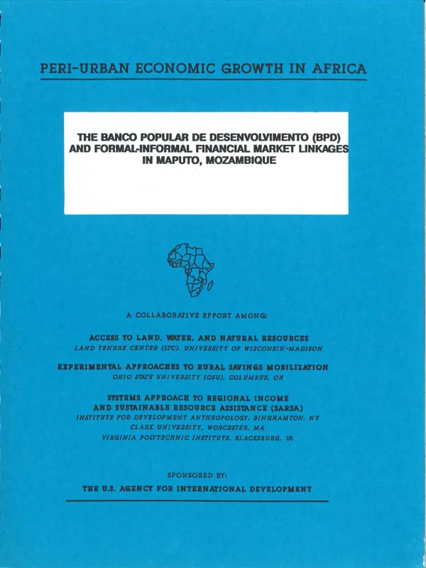 The Banco Popular Desenvolvimento (BPD) and formal-informal financial market linkages in Maputo, Mozambique