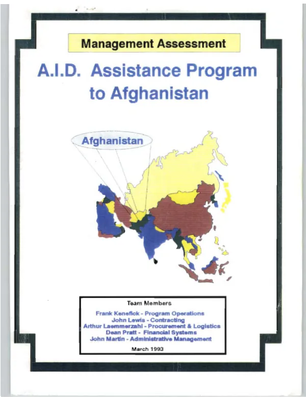 Management assessment : A.I.D. assistance program to Afghanistan