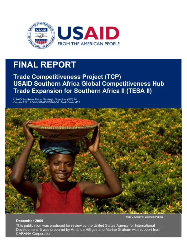 TECHNICAL ASSISTANCE IN FRESHWATER FISHERIES DEVELOPMENT IN JAMAICA
