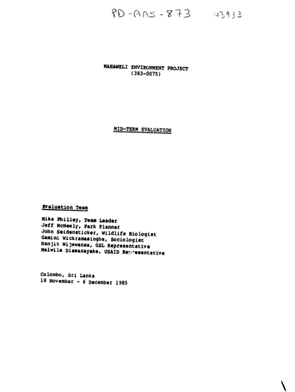 Report on rural development issues in Ethiopia : problems and prescriptions with special reference to EPID and the Ada project