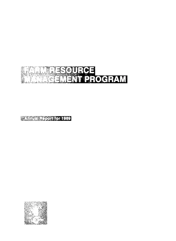 Farm resource management program : annual report for 1989