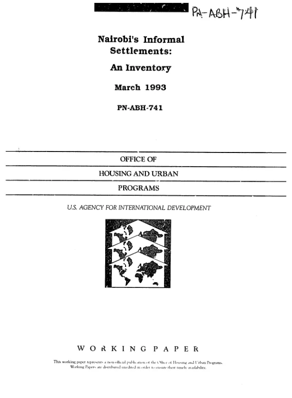 Nairobi"s informal settlements : an inventory
