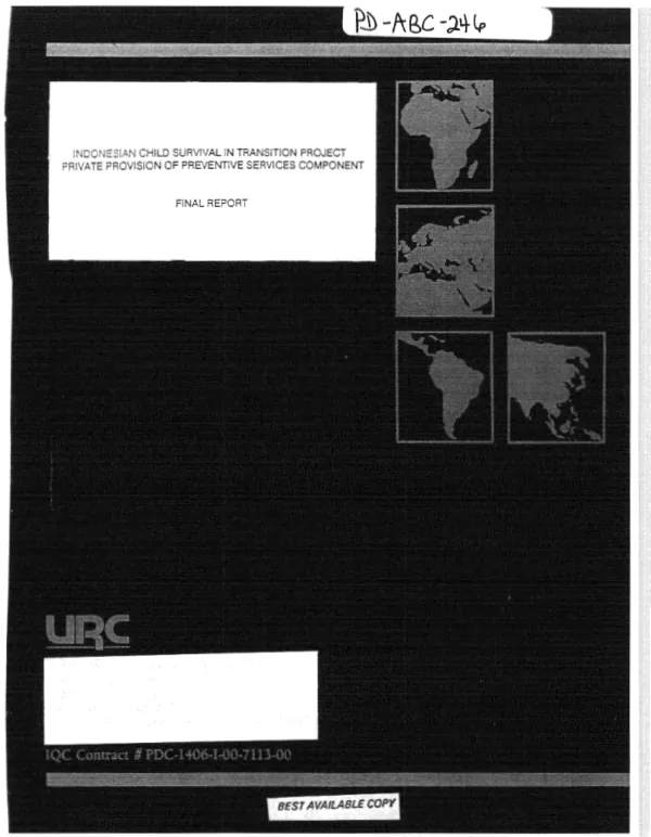 Indonesian child survival in transition project -- private provision of preventive services component : final report