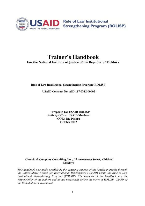 Caribbean justice improvement project (Eastern Caribbean and Belize)