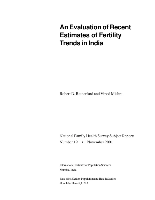 Evaluation of recent estimates of fertility trends in India