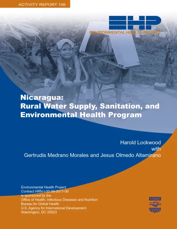 Nicaragua : rural water supply, sanitation, and environmental health program