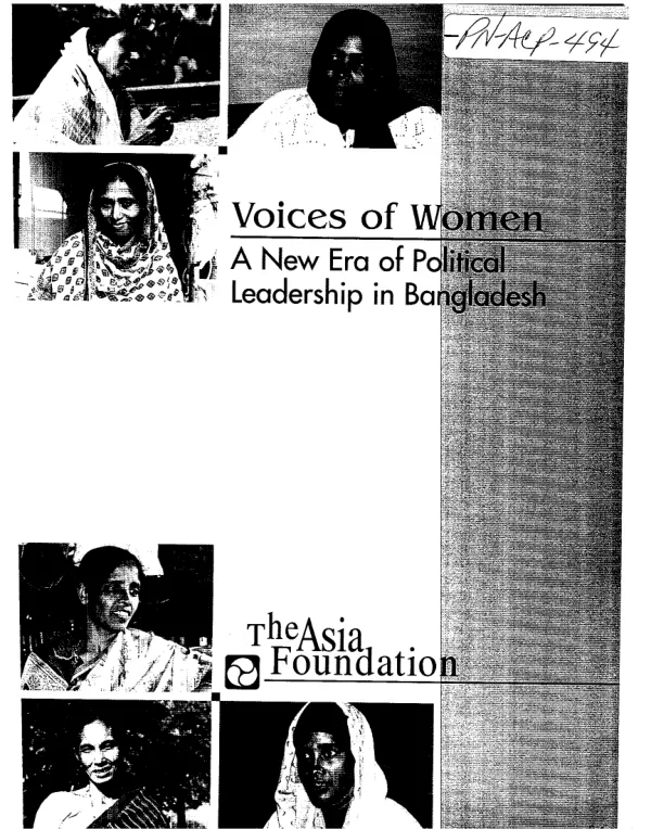 Voices of women : a new era of political leadership in Bangladesh