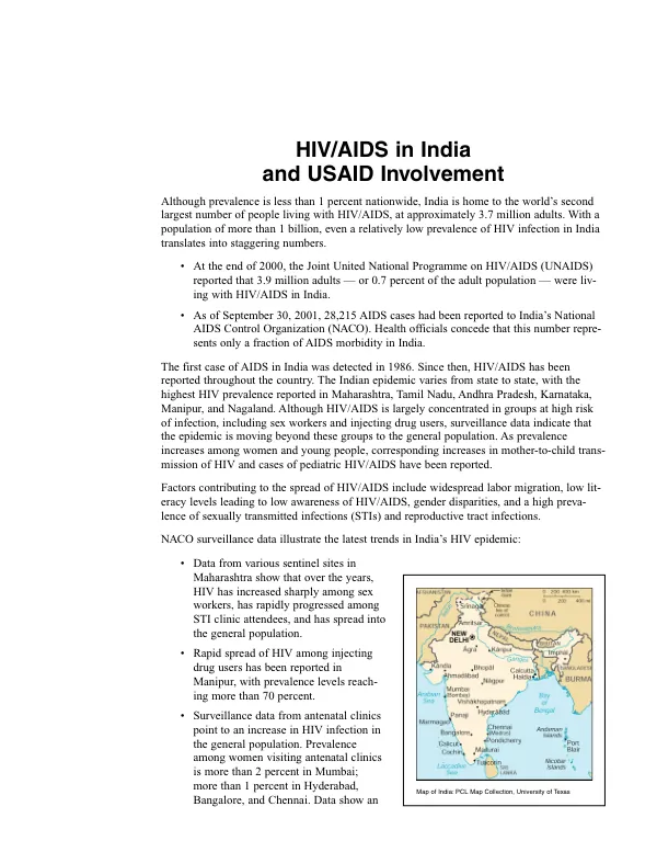 HIV/AIDS in India and USAID involvement