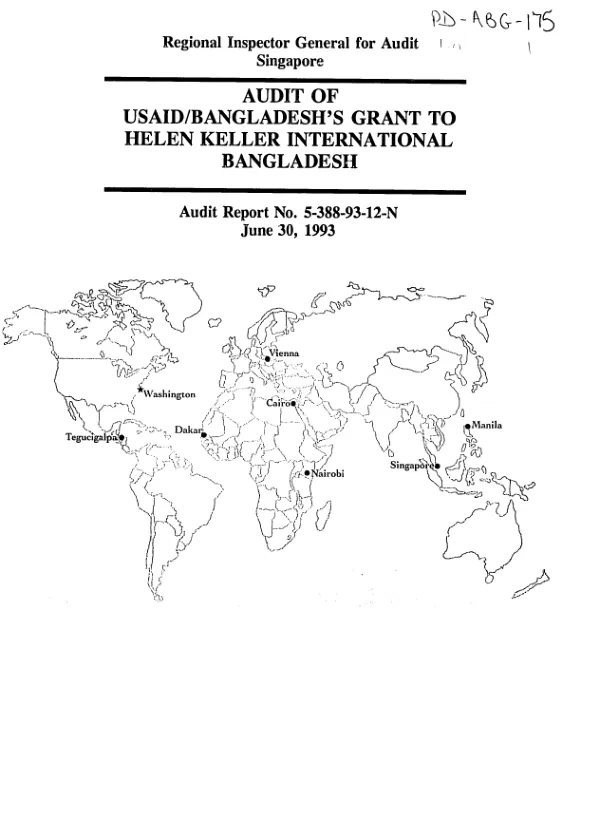 Audit of USAID/Bangladesh"s grant to Helen Keller International, Bangladesh