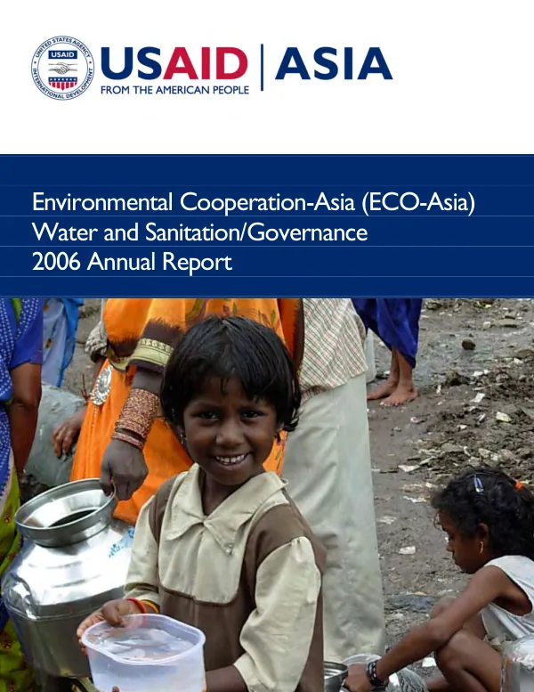 Environmental cooperation - Asia (ECO-Asia) : water and sanitation/governance : 2006 annual report