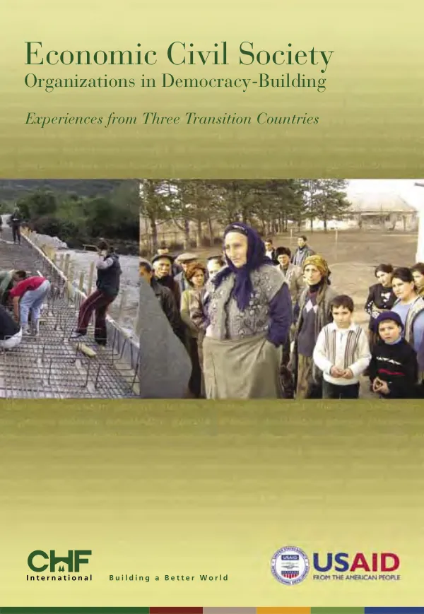 Economic civil society organizations in democracy-building : experiences from three transition countries : final report