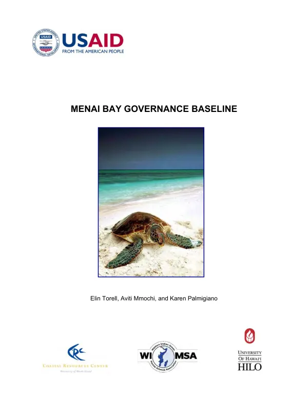 Menai Bay governance baseline