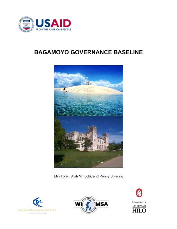 Bagamoyo governance baseline