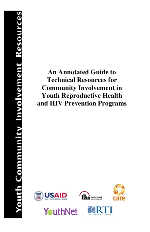 An annotated guide to technical resources for community involvement in youth reproductive health and HIV prevention programs