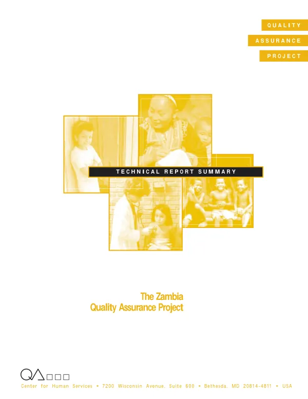 Zambia : quality assurance project