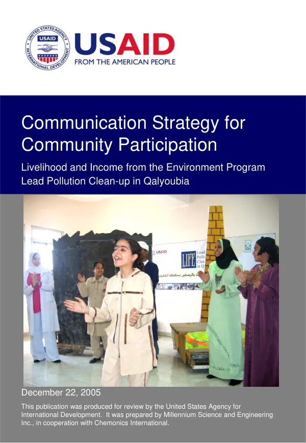Community strategy for community participation