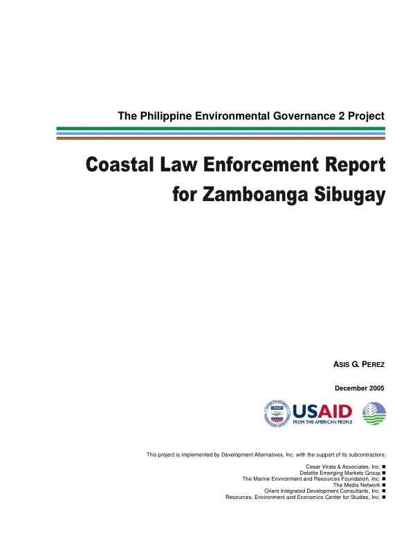Coastal law enforcement report for Zamboanga Sibugay