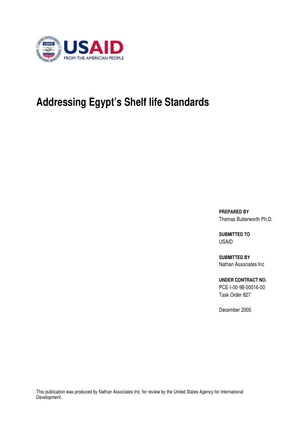 Addressing Egypt"s shelf life standards