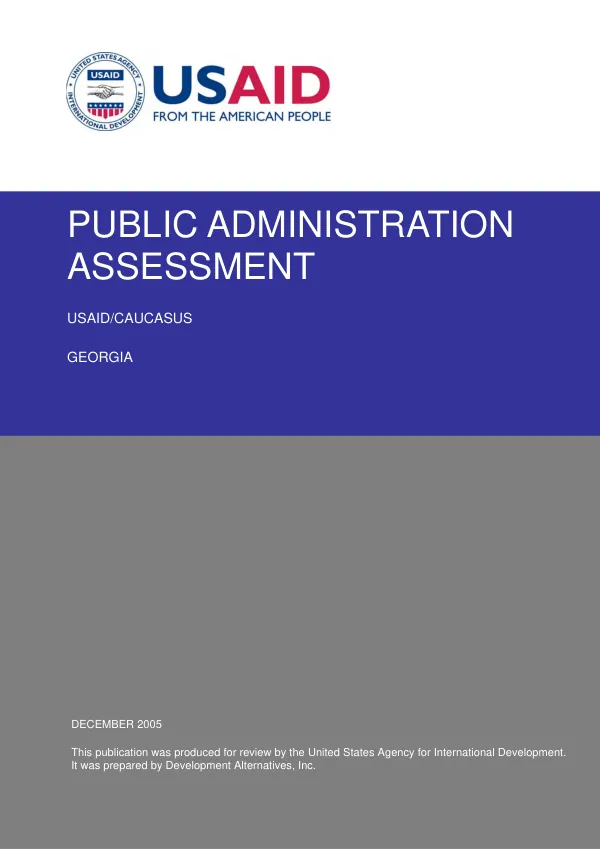 Public administration assessment