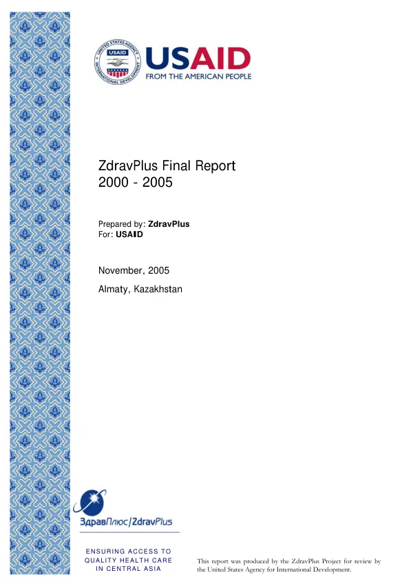 ZdravPlus final report 2000-2005