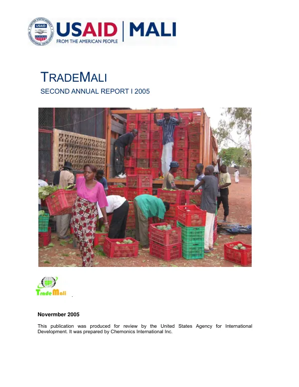 TradeMali : second annual report, 2005