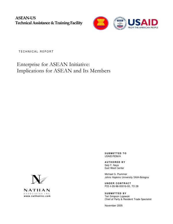 Enterprise for ASEAN initiative : implications for ASEAN and its members