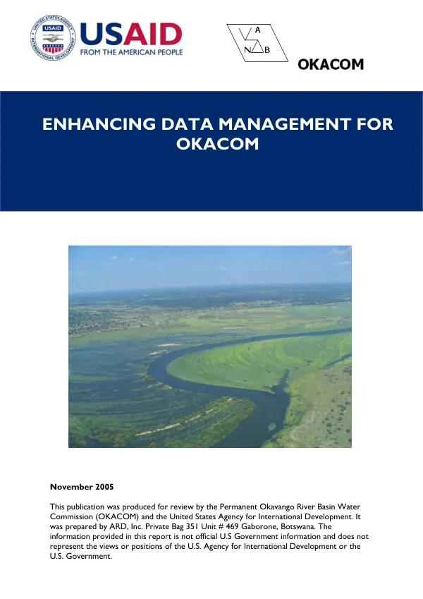 Enhancing data management for OKACOM