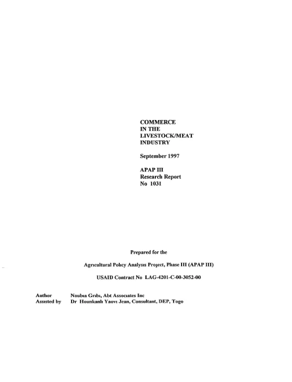 Commerce in the livestock/meat industry