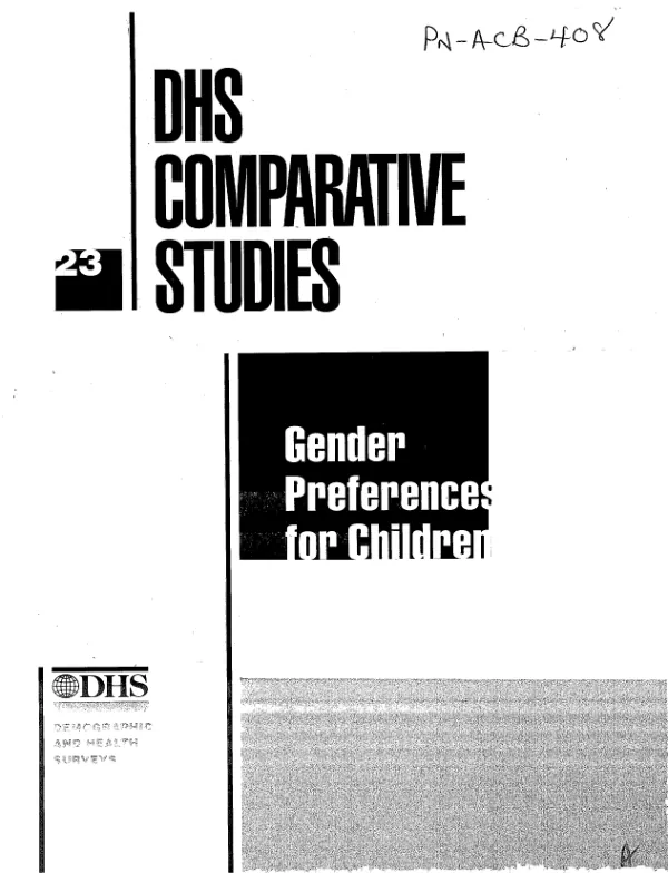 Gender preferences for children