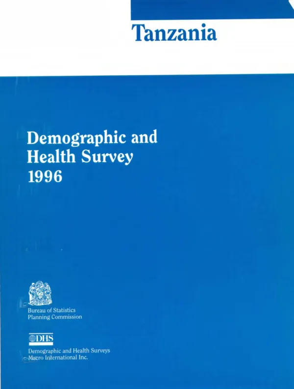 Tanzania demographic and health survey 1996