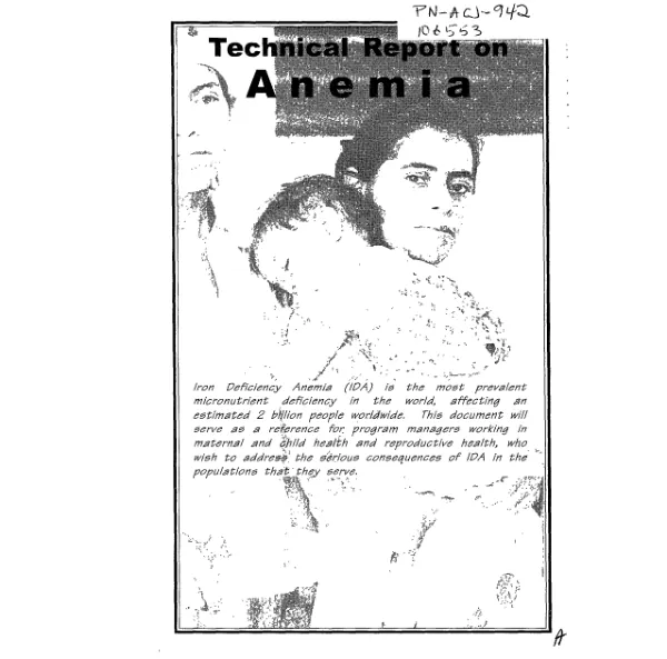 Technical report on anemia