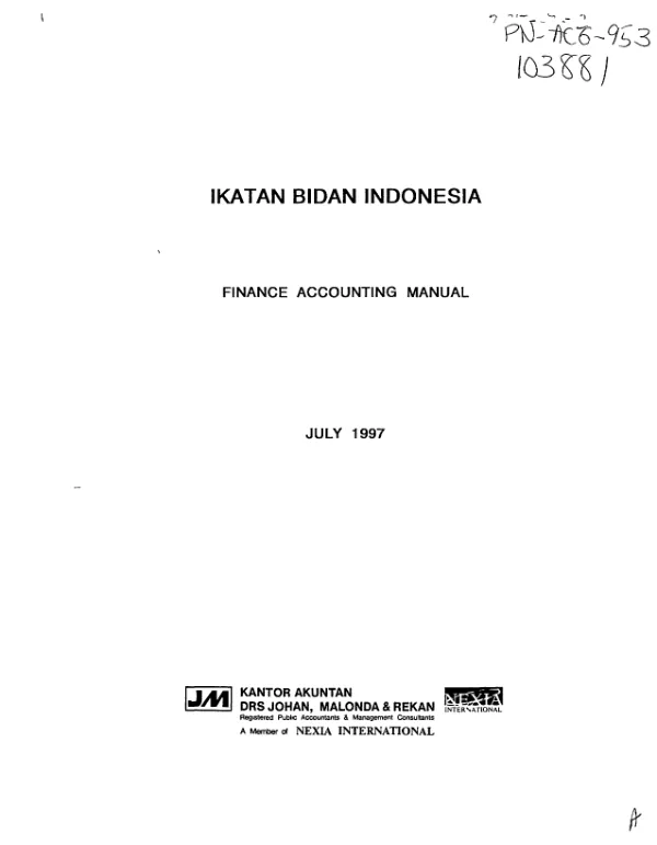 Finance accounting manual