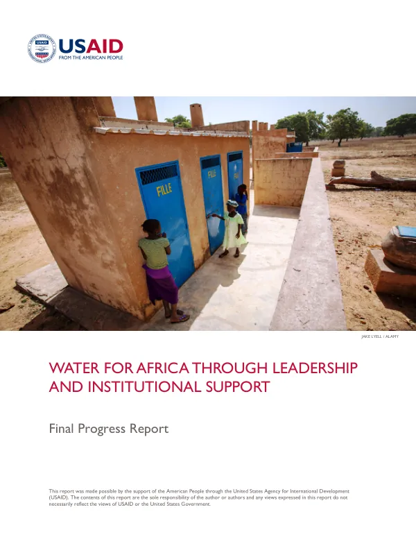 Water for Africa through leadership and institutional support : final progress report