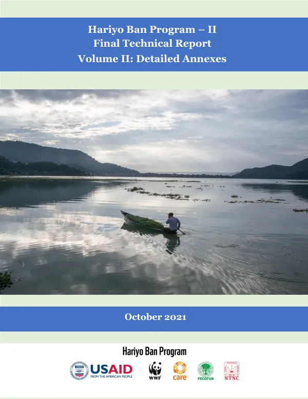 Hariyo ban program - II final technical report volume III : detailed annexes
