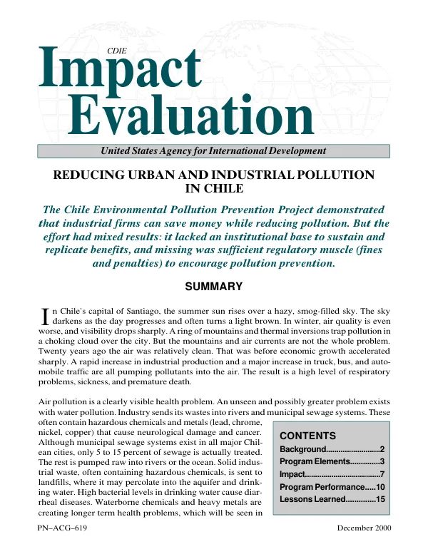 Reducing urban and industrial pollution in Chile