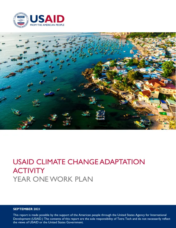 USAID climate change adaptation activity : year one workplan