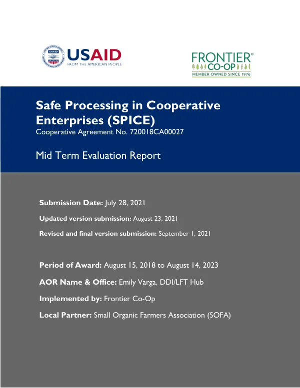 Safe processing in cooperative enterprises (SPICE) : mid term evaluation report