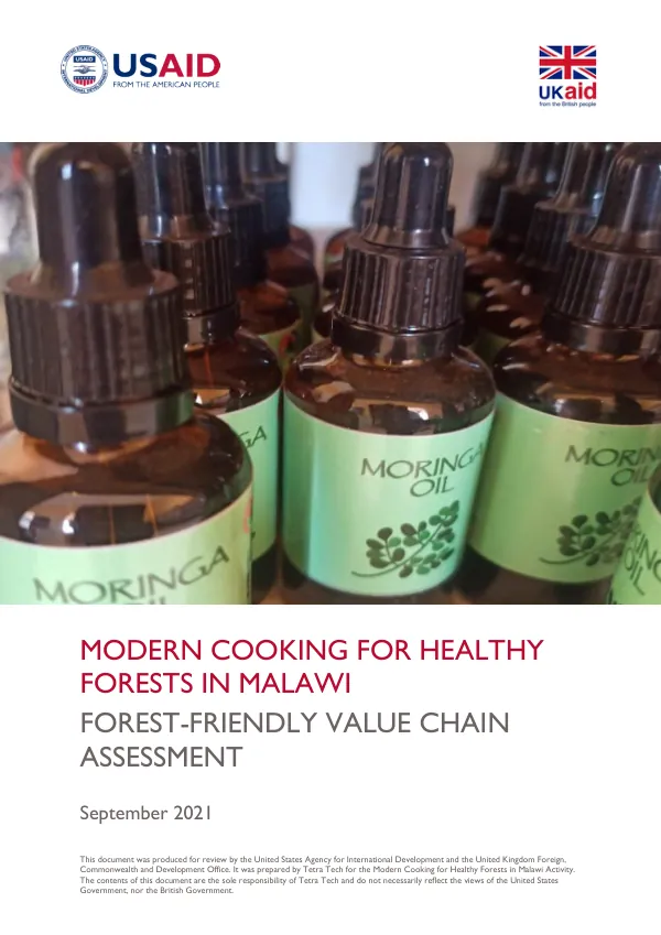 Modern cooking for healthy forests in Malawi : forest-friendly value chain assessment